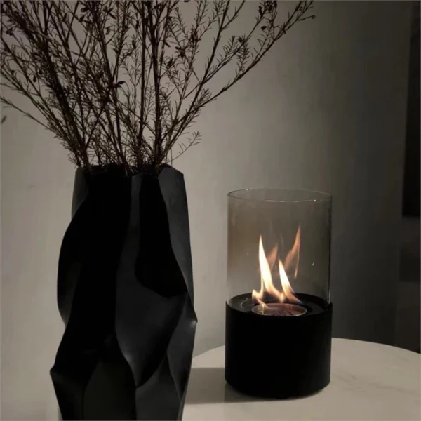 Round Glass Tabletop Indoor Fireplace - 图片 4