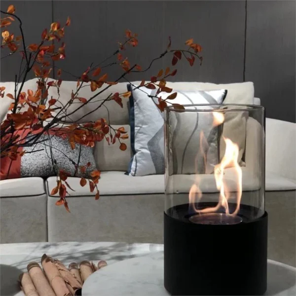 Round Glass Tabletop Indoor Fireplace - 图片 5