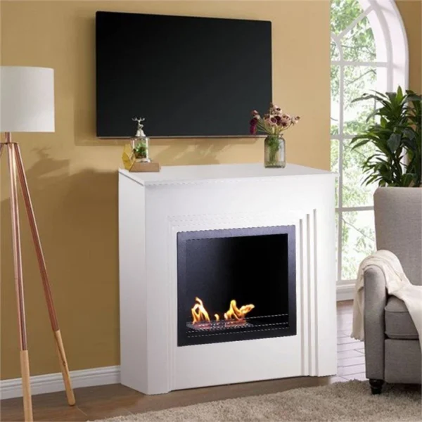 Smokeless Ethanol Fireplace with Mantel - Image 3