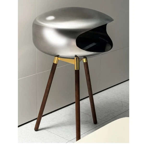 Stainless Steel Oval Sphere Shape Biofuel Fireplace - Image 2