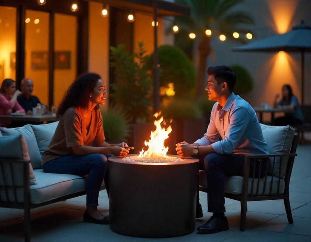 Outdoor heating design trends, Ethanol fireplaces for outdoor spaces, Modern gas firepits, Wall-mounted outdoor fireplaces, Eco-friendly outdoor heating solutions, Outdoor firepit design ideas