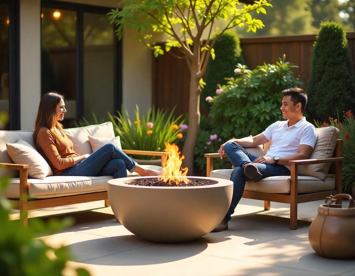 Propane Gas Fire Bowl, Propane fire bowl, Clean-burning, Backyard parties, Weatherproof construction, Portable bowl, EOS Propane Fire Bowl, Eco-friendly heating