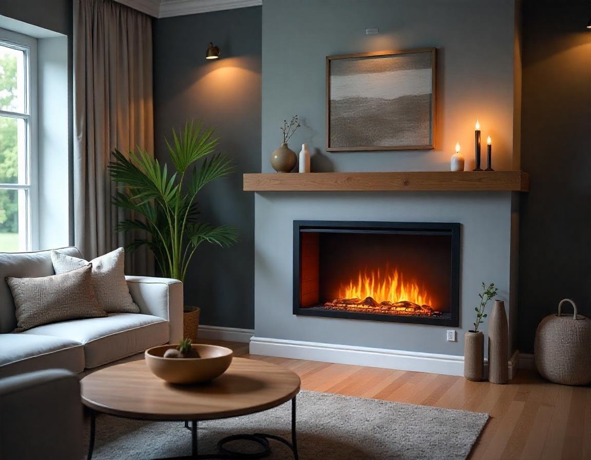 Smokeless Ethanol Fireplace with Mantel, Ethanol Fireplace with Mantel, Smokeless Ethanol Fireplace, Ethanol Fireplace, Eco-friendly Heating