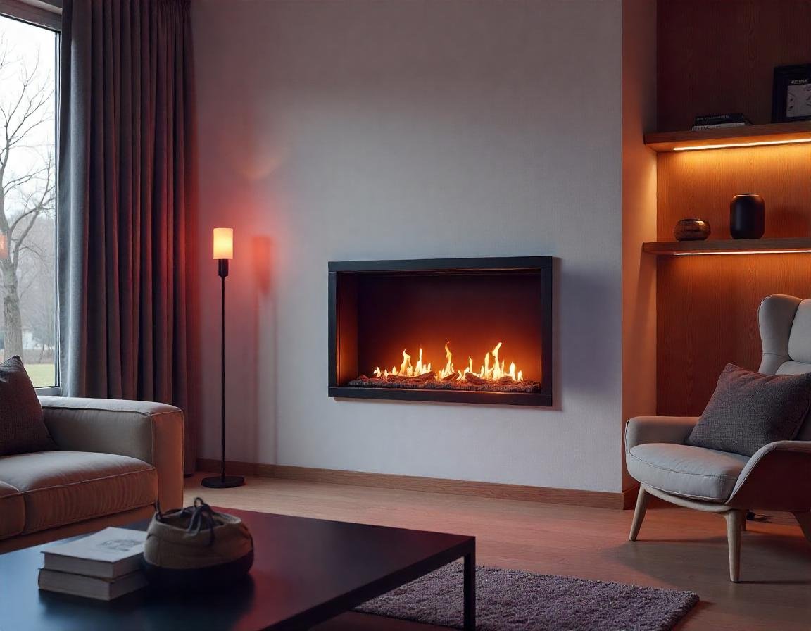 EOS Fire 2022 Recessed Bio-Ethanol Fireplace, Modern Design, Eco-friendly fireplace, Ventless fireplace, Chimney