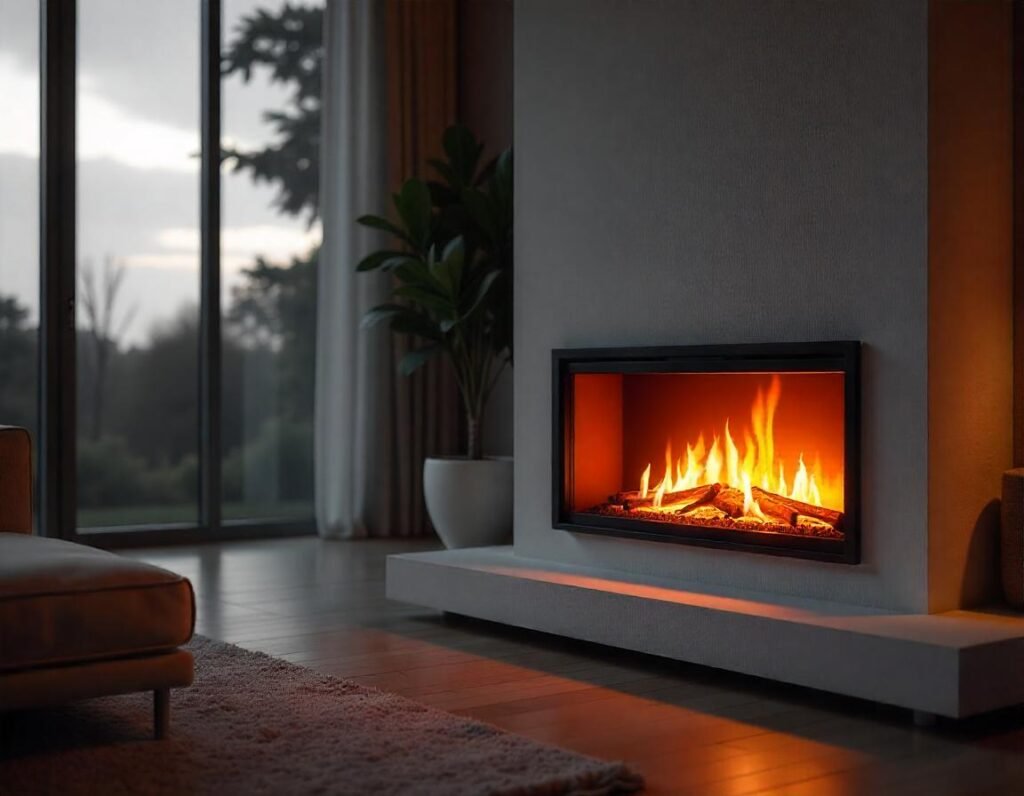 EOS Fire Electric Water Vapor Fireplace, Modern Fireplace, Eco-Friendly Fireplace, Realistic flame effect, Energy-efficient Operation